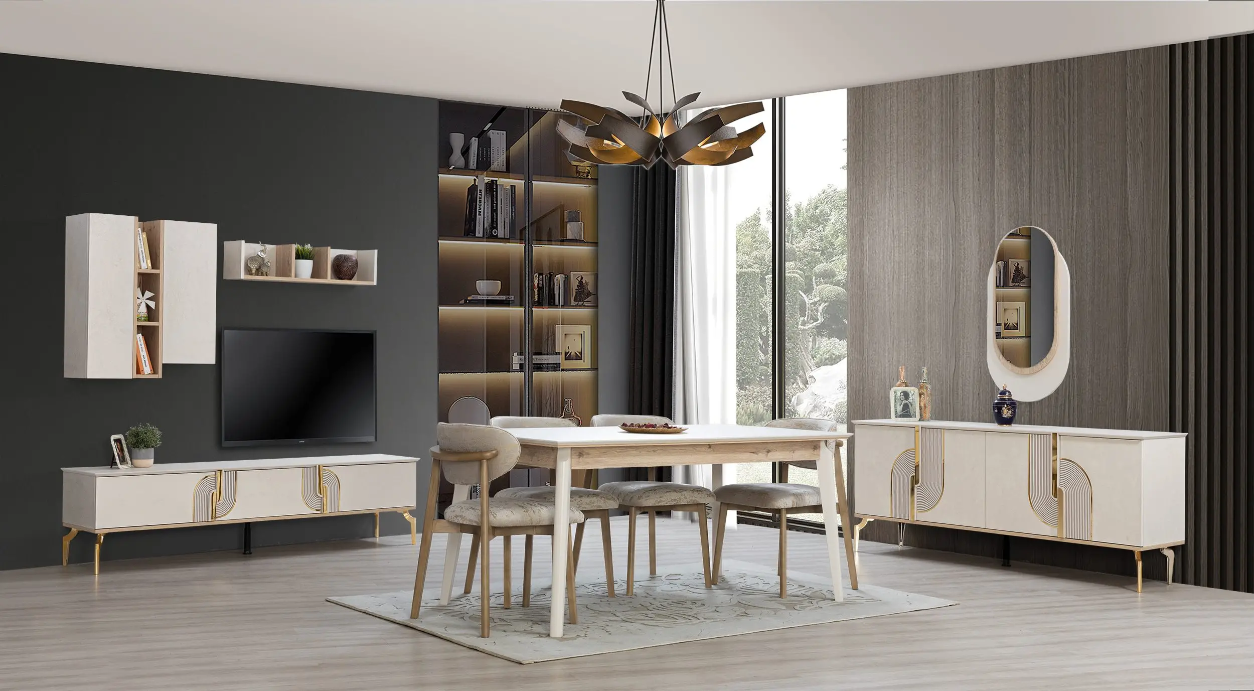 Velura Home Şık Yemek Odası Uriel Yemek Odası Takımı