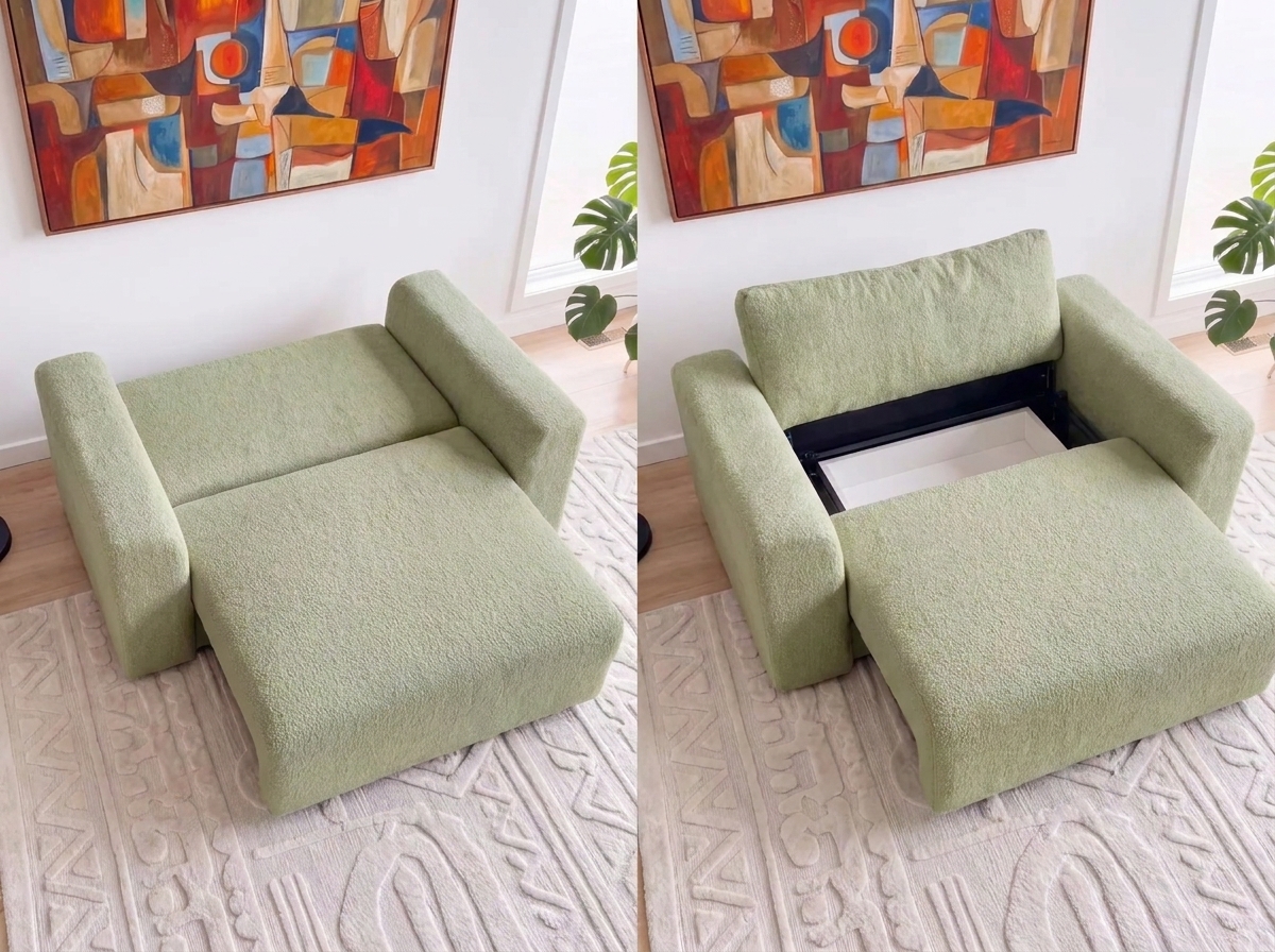 Sora berjer — sandıklı ve yataklı tekli koltuk